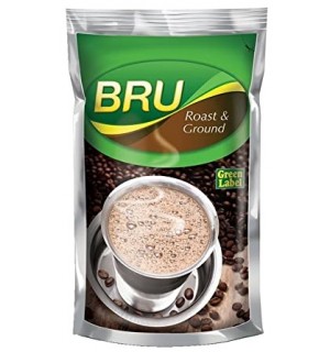 BRU ROAST & GROUND GREEN LABEL COFFEE 200 GRAMS